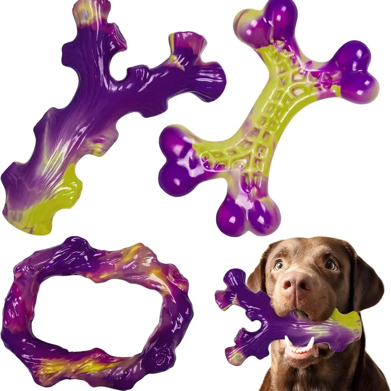Robustes, ungiftiges Hundespielzeug aus Nylon für aggressive Kauer, 3er-Pack