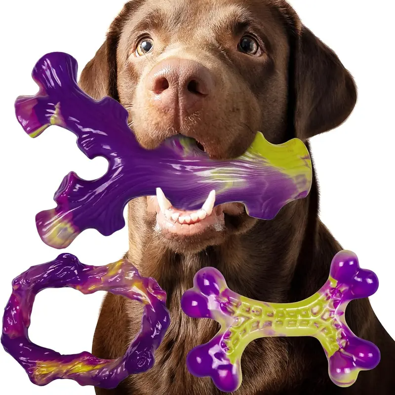 Robustes, ungiftiges Hundespielzeug aus Nylon für aggressive Kauer, 3er-Pack
