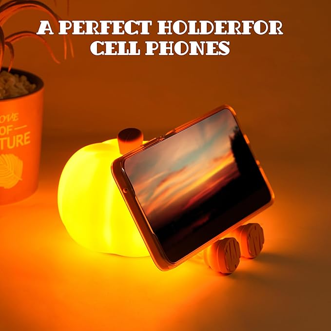 Halloween Decor Pumpkin Night Light, Cute LED Lamp