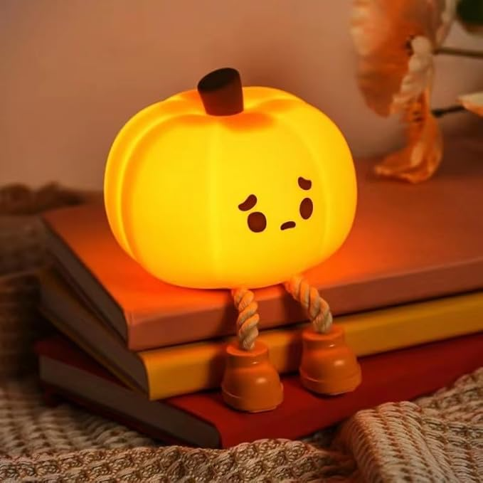 Halloween Decor Pumpkin Night Light, Cute LED Lamp