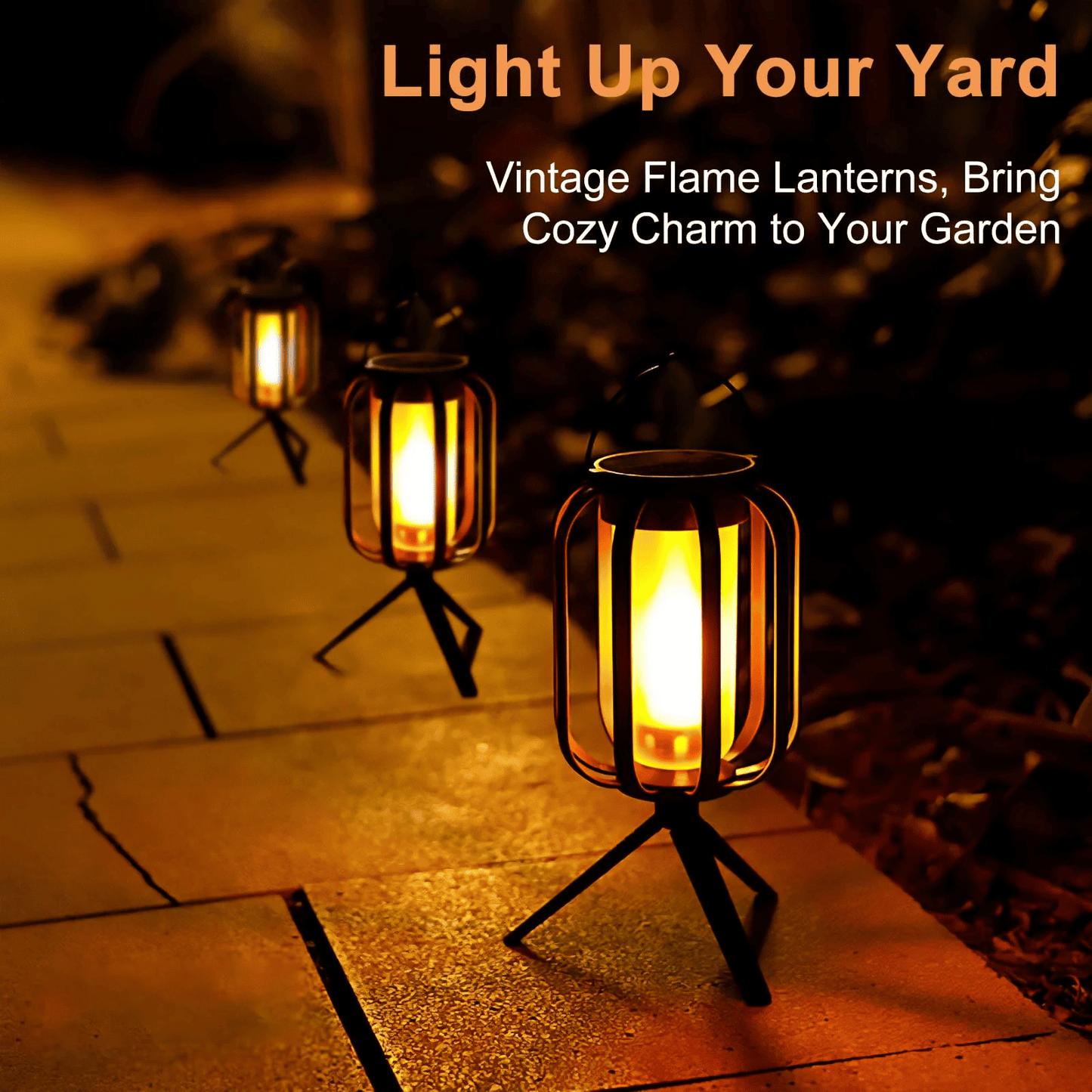 Newest Solar Lights Outdoor,with 4 Lighting Ambiance