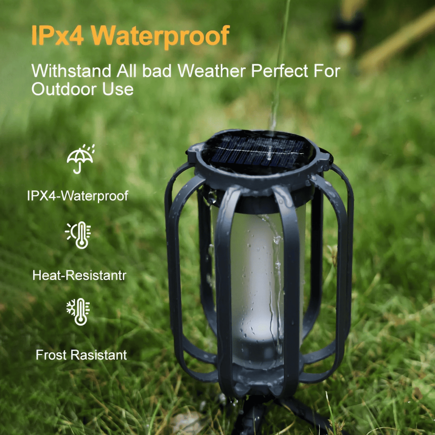 Newest Solar Lights Outdoor,with 4 Lighting Ambiance