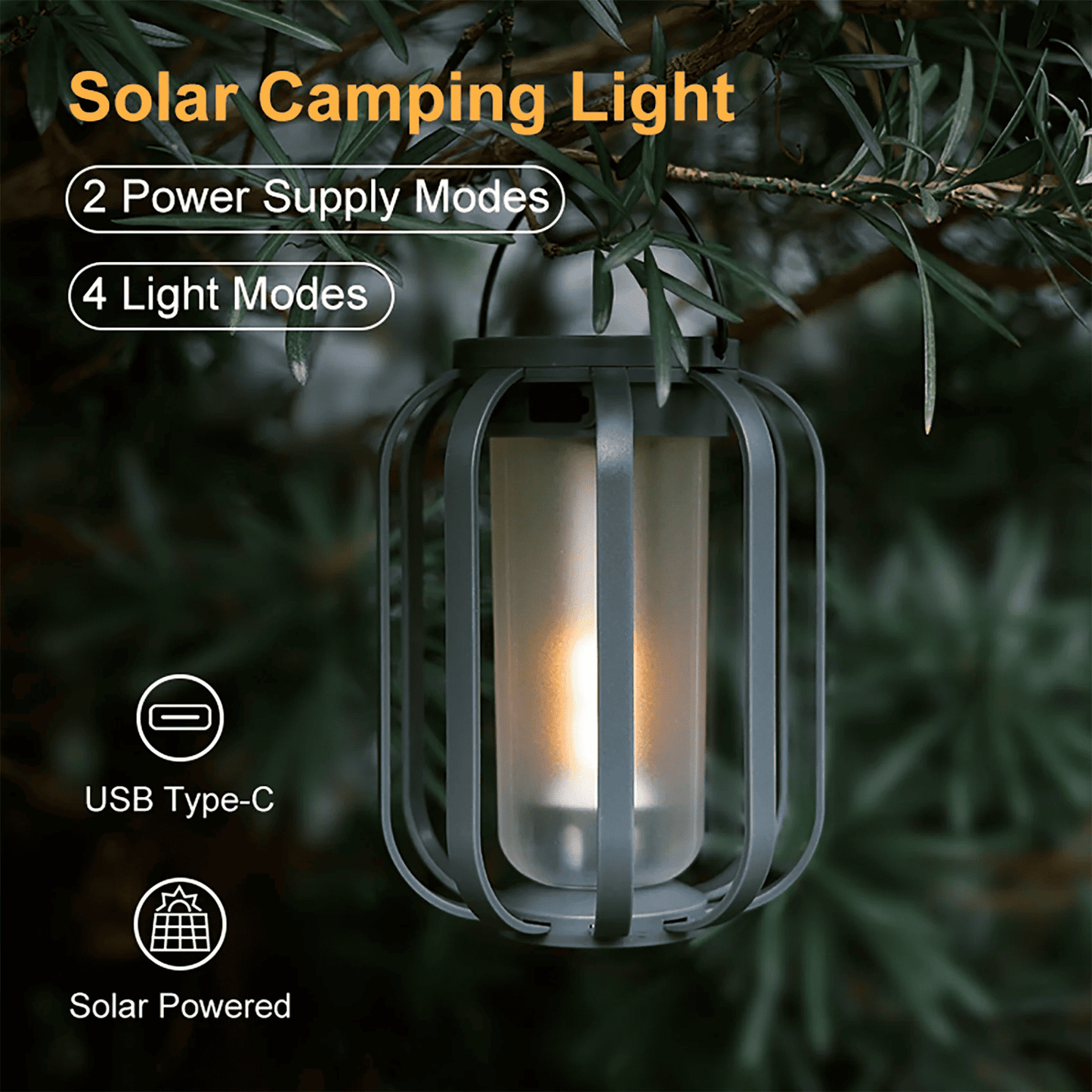 Newest Solar Lights Outdoor,with 4 Lighting Ambiance