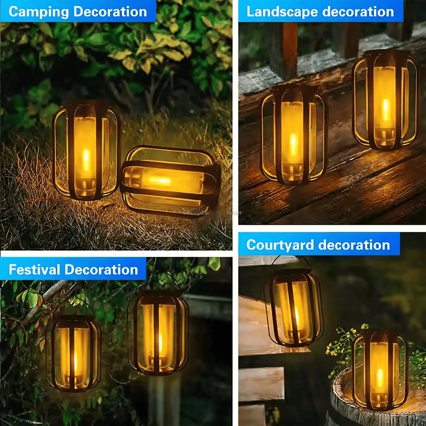 Newest Solar Lights Outdoor,with 4 Lighting Ambiance