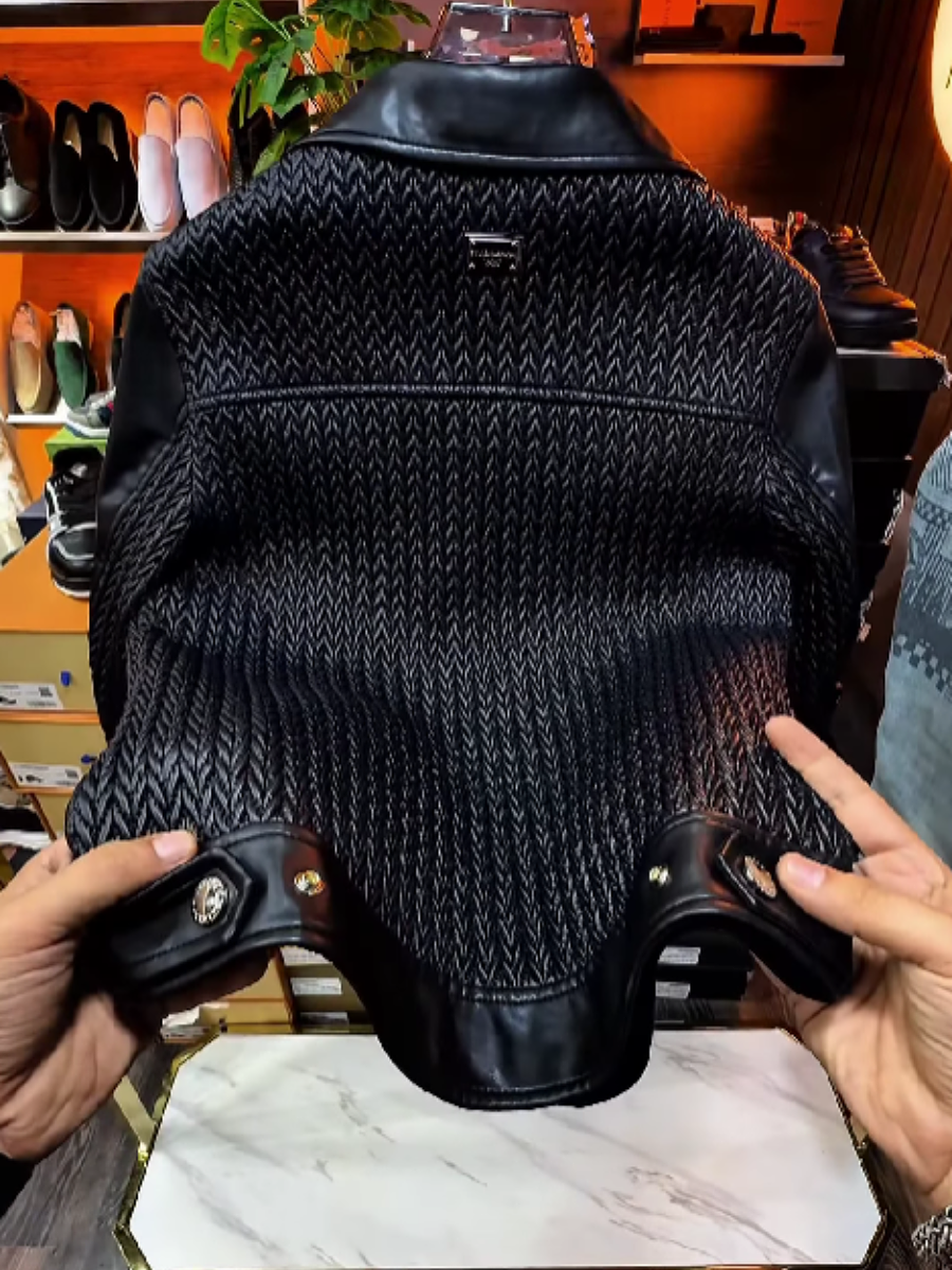 Textured Leather Jacket