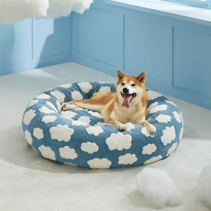 Four Seasons Universal-Hunde-/Katzenbett, rund, abnehmbares Haustierbett 