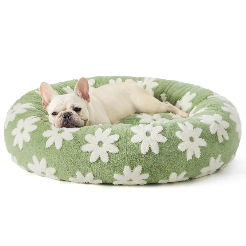 Four Seasons Universal-Hunde-/Katzenbett, rund, abnehmbares Haustierbett 