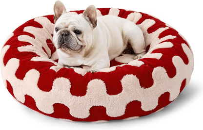 Four Seasons Universal-Hunde-/Katzenbett, rund, abnehmbares Haustierbett 
