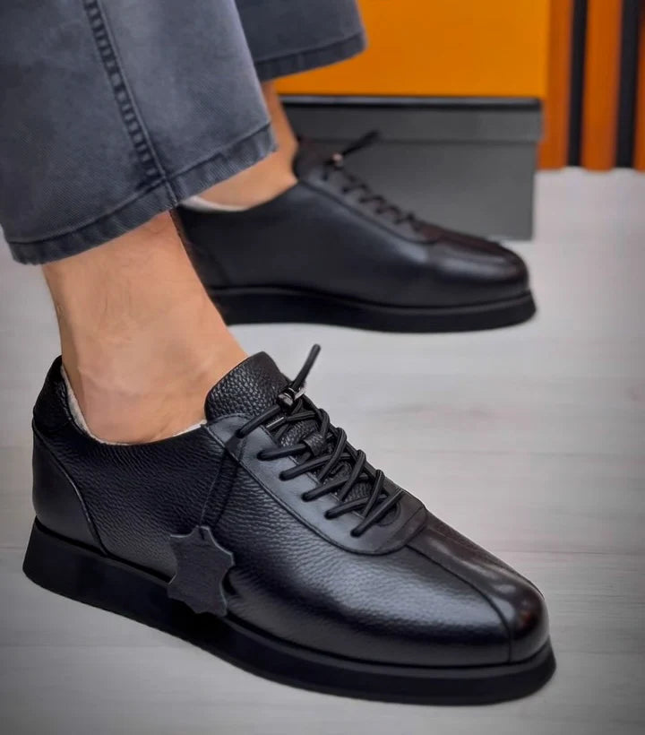 Genuine Leather Casual Black Shoes