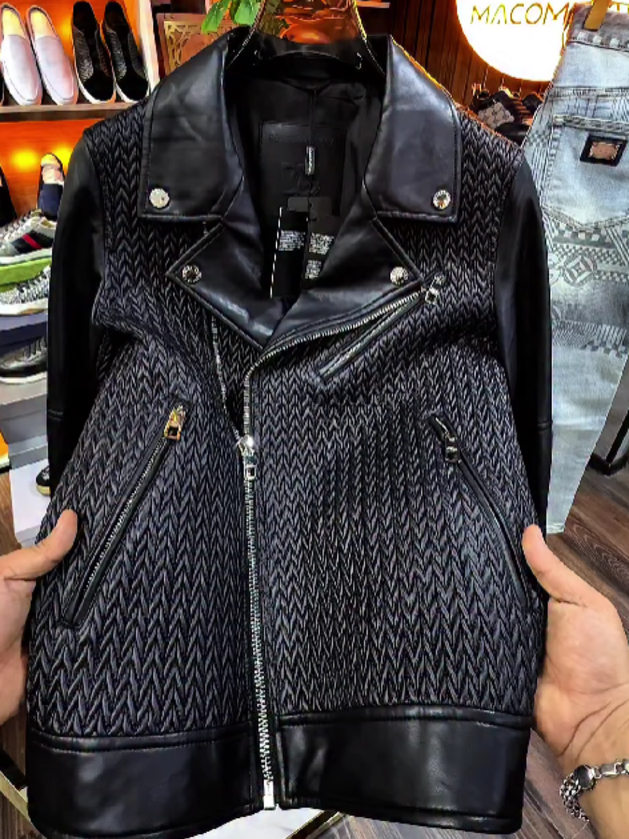 Textured Leather Jacket